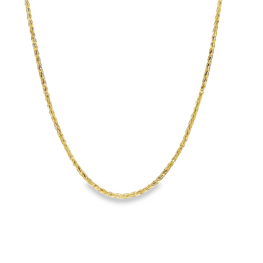 9ct Yellow Gold 1.5 Fox Chain with Extender Chain