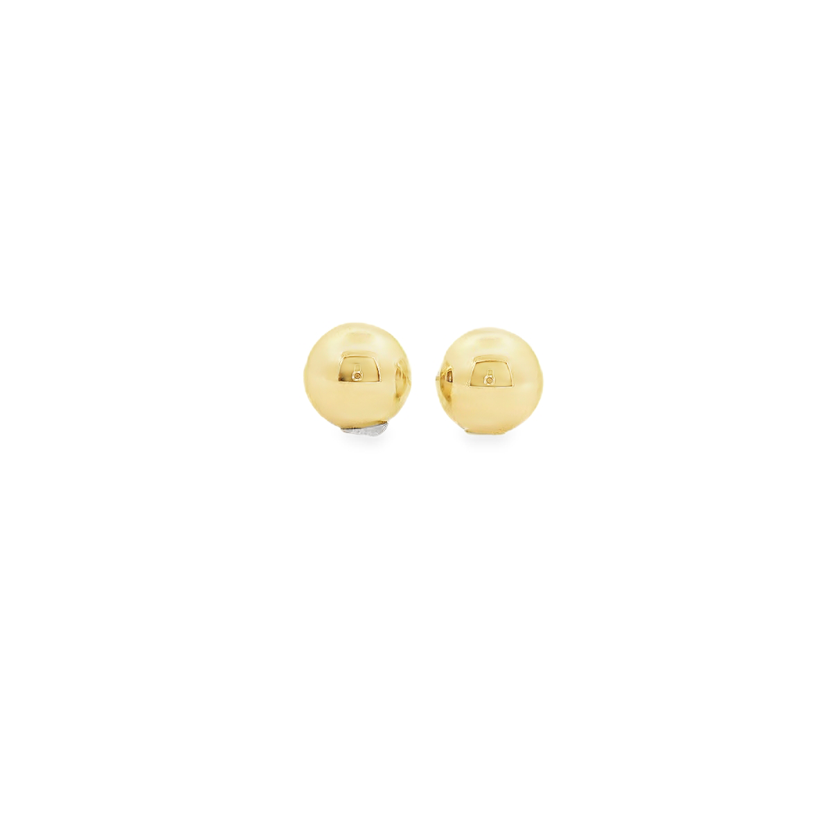 9ct Yellow Gold 8mm Half Ball Stud Earrings