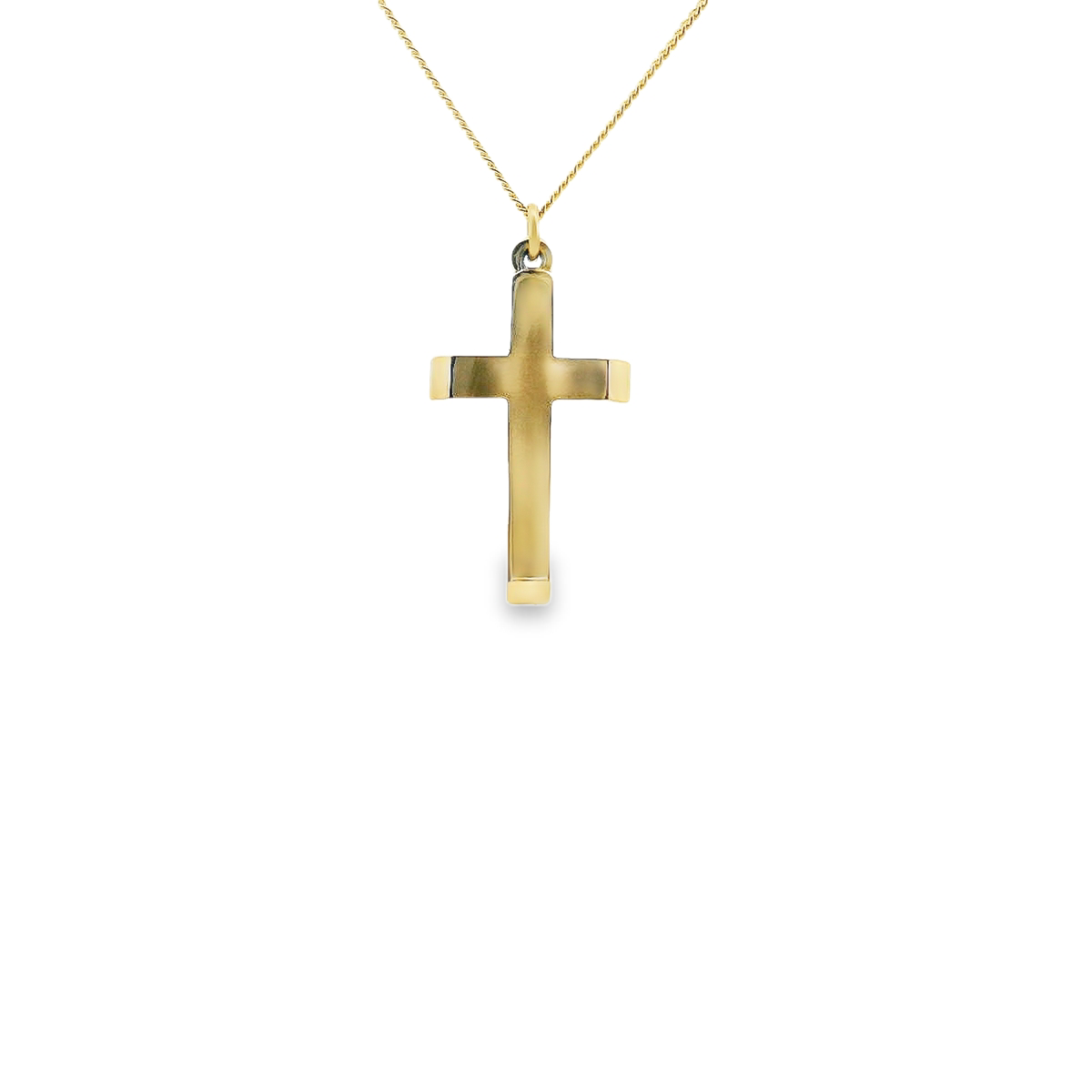 9ct Yellow Gold Plain Cross Pendant