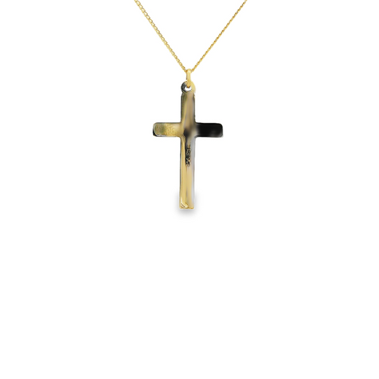 9ct Yellow Gold Plain Cross Pendant