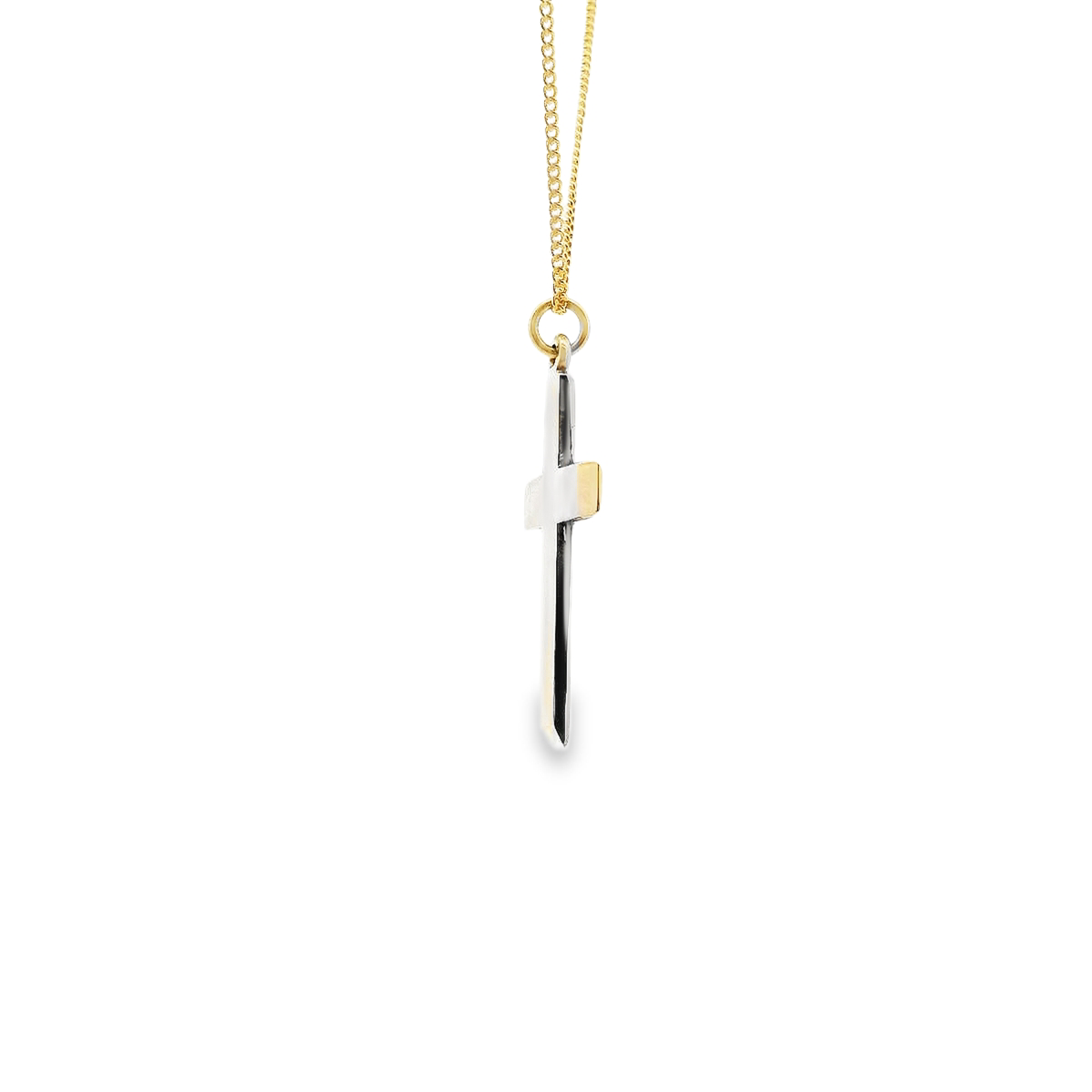 9ct Yellow Gold Plain Cross Pendant