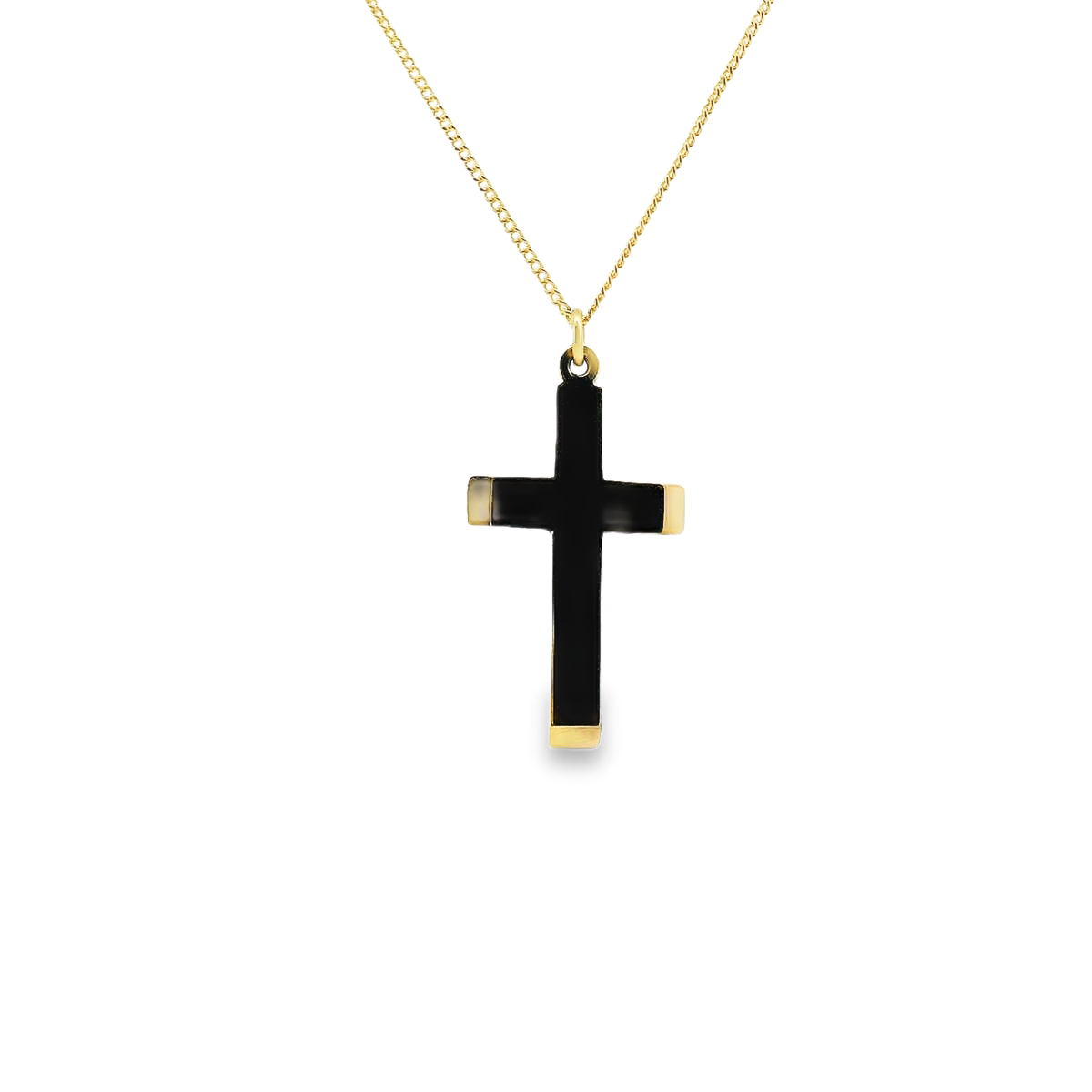 9ct Yellow Gold Plain Cross Pendant