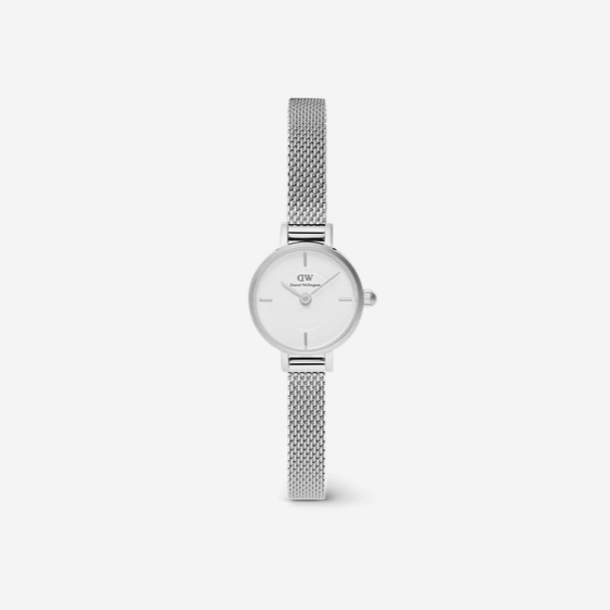 Daniel Wellington Petite Mini 19 Sterling Silver Watch with White Dial