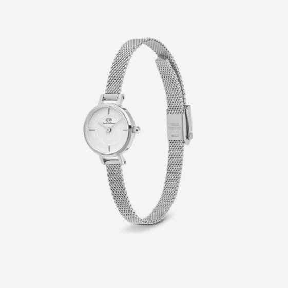 Daniel Wellington Petite Mini 19 Sterling Silver Watch with White Dial