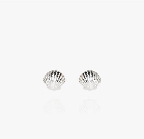 Evolve Sterling Silver Mini Scallop Stud Earrings