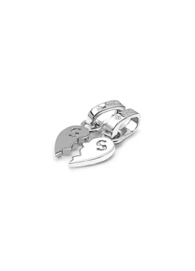 Stolen Girlfriends Club Sterling Silver Two Part Heart Charm Set