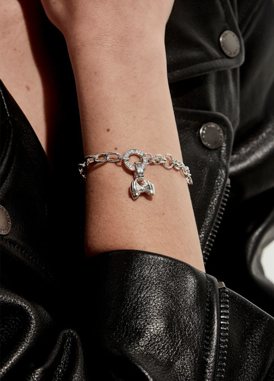 Stolen Girlfriends Club Sterling Silver Double Bow Charm