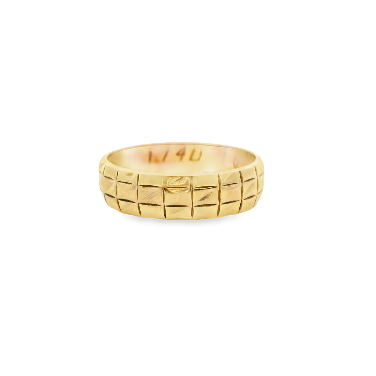 Estate 9ct Yellow Gold Textured 5mm Band