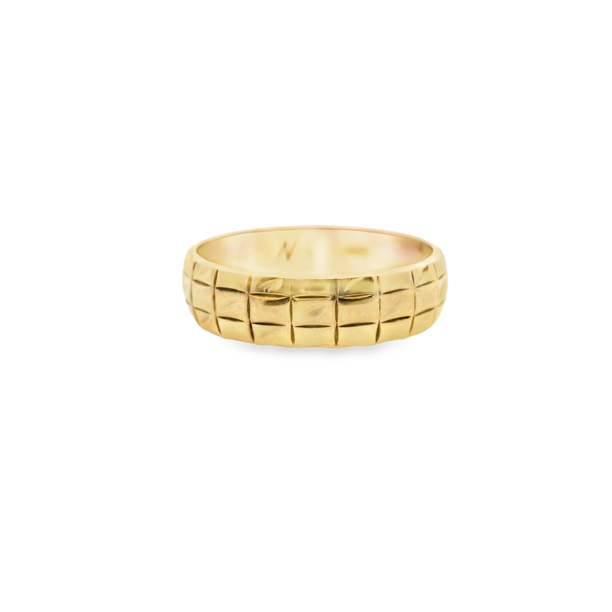 Estate 9ct Yellow Gold Textured 5mm Band