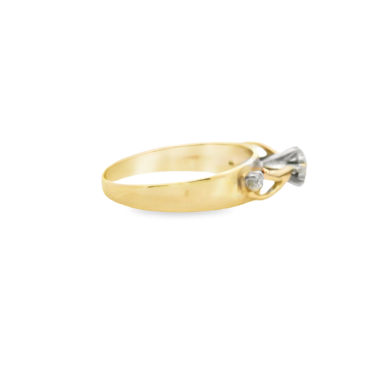 Estate 9ct Yellow Gold Diamond Solitaire Ring