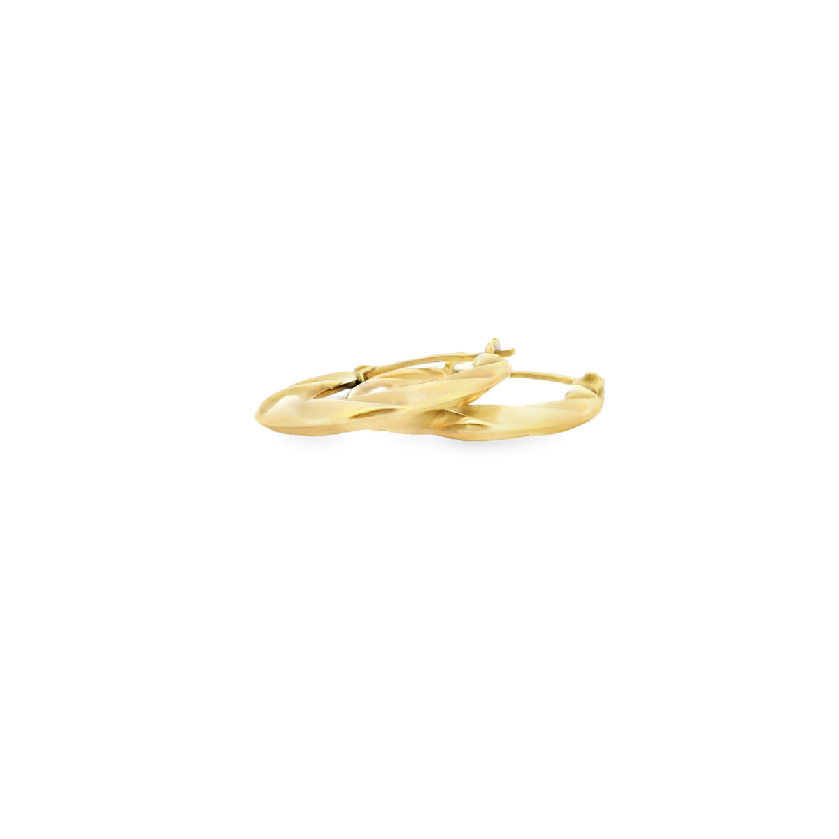 Estate 9ct Yellow Gold Twist Hoop Earrings