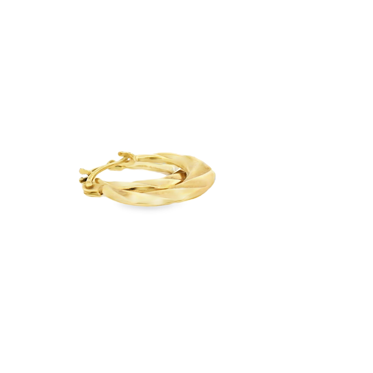 Estate 9ct Yellow Gold Twist Hoop Earrings