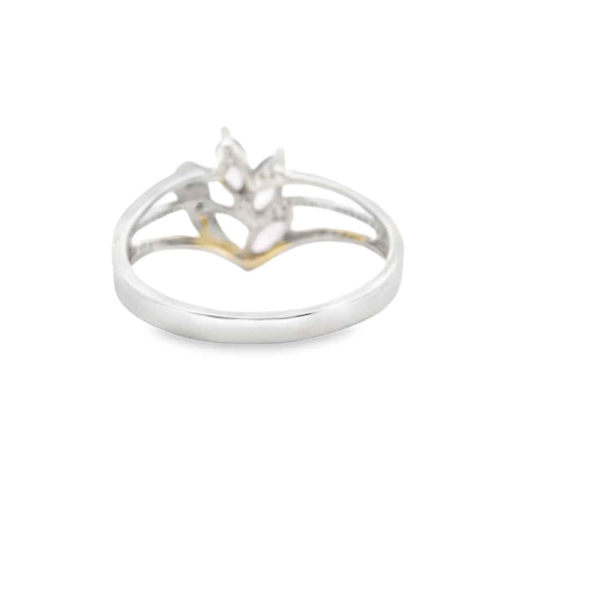 Estate Sterling Silver Amethyst & Cubic Zirconia Ring