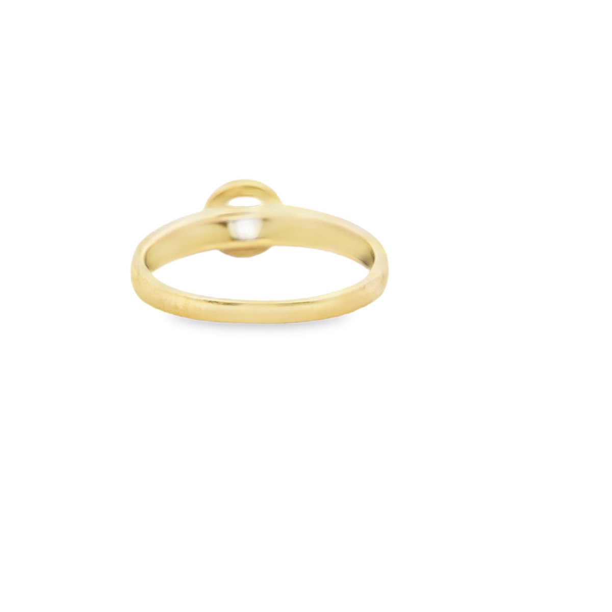 Estate 9ct Yellow Gold Cubic Zirconia Bezel Set Ring