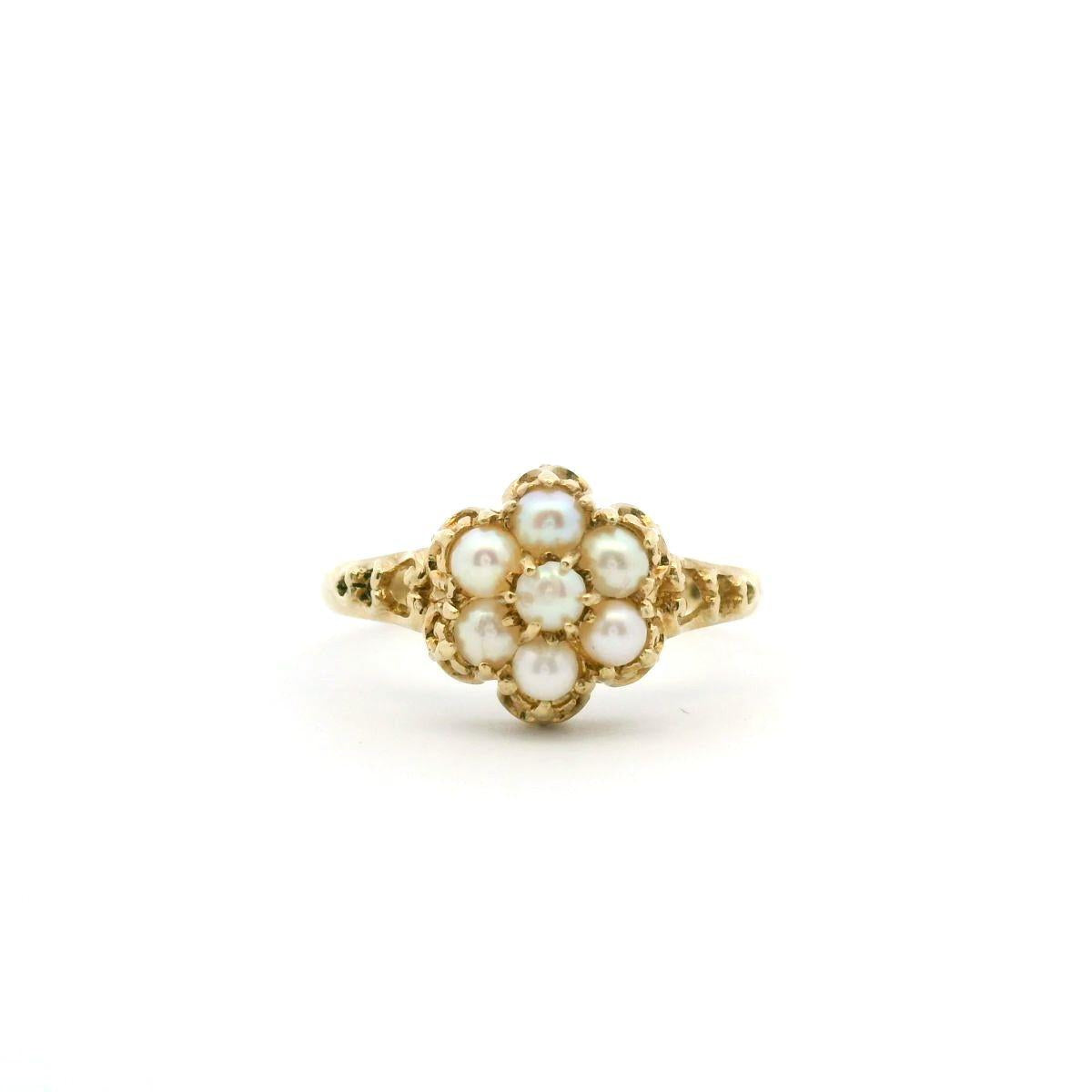 Estate 9ct Yellow Gold Fresh Water Pearl Ring