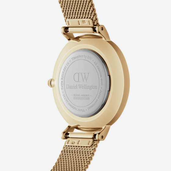 Daniel Wellington Evergold White Round 36mm Dial With Yellow Gold Plated Mesh Strap Watch