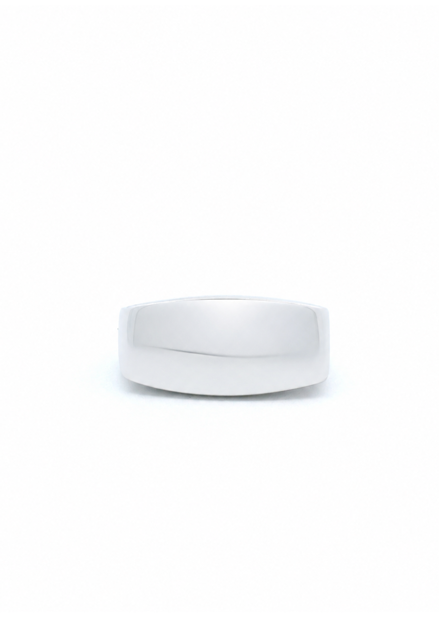 Sterling Silver Long Rectangular Signet Ring