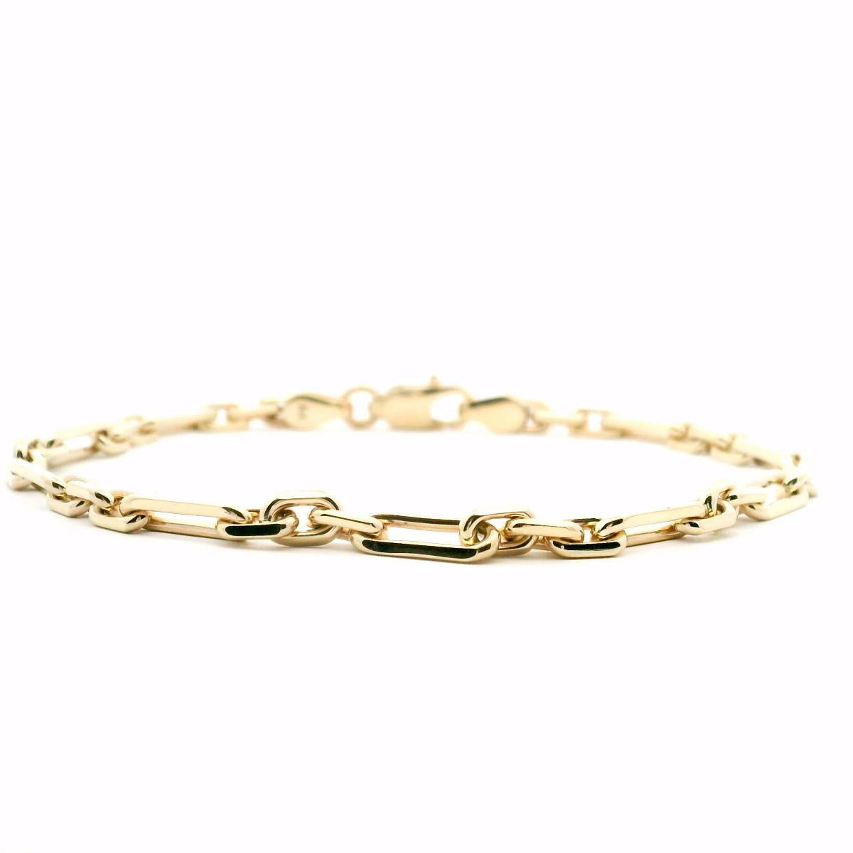 9ct Yellow Gold Anchor 3.1 Figaro Bracelet