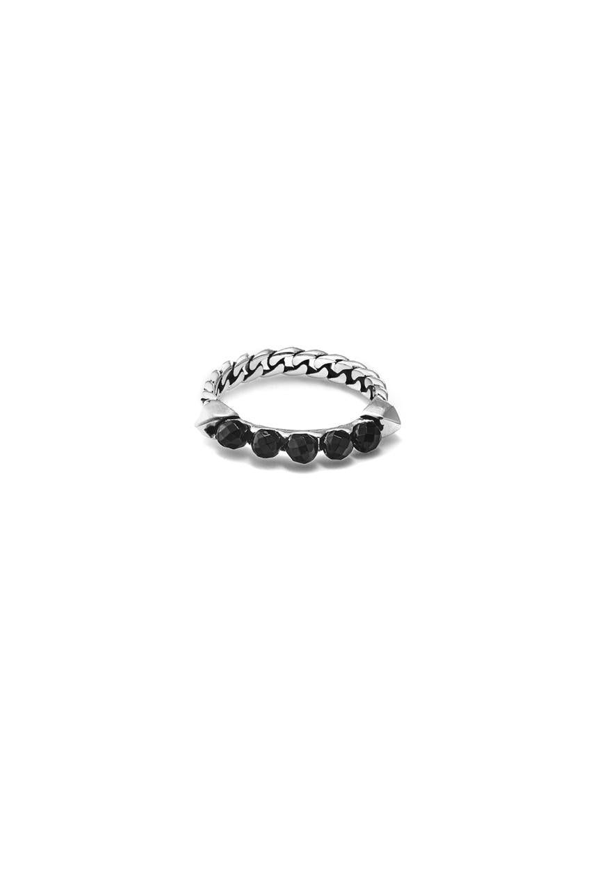 Stolen Girlfriends Club Sterling Silver/Onyx Punk Orb Solo Ring