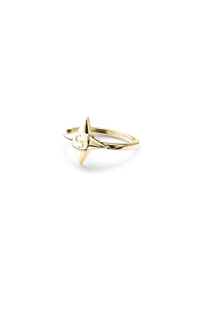 Stolen Girlfriends Club Sterling Silver/18k Gold Plated Star Shock Ring