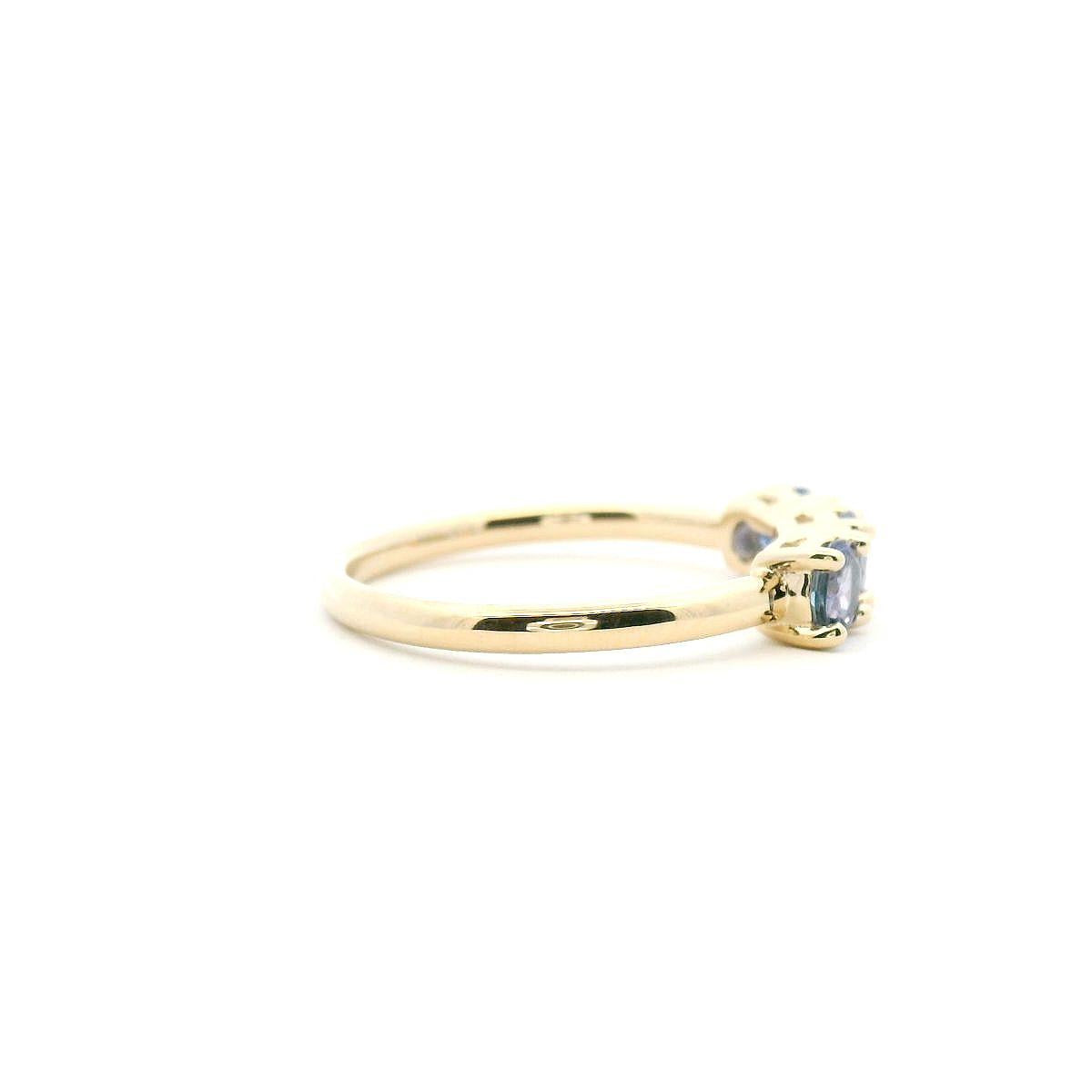 Tanzanite & Diamond 9ct Yellow Gold Ring