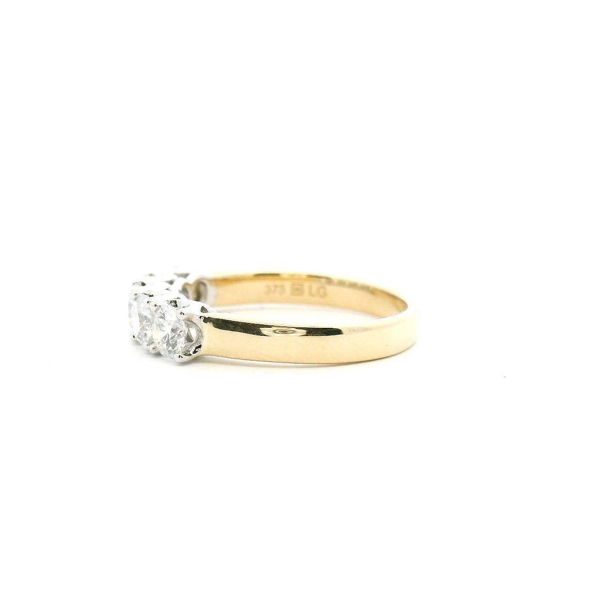 9ct Yellow & White Gold Lab Grown Diamond Five Stone Ring