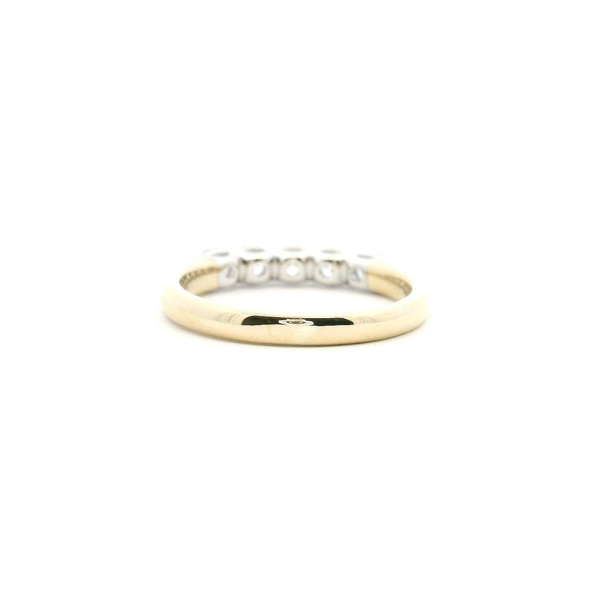 9ct Yellow & White Gold Lab Grown Diamond Five Stone Ring