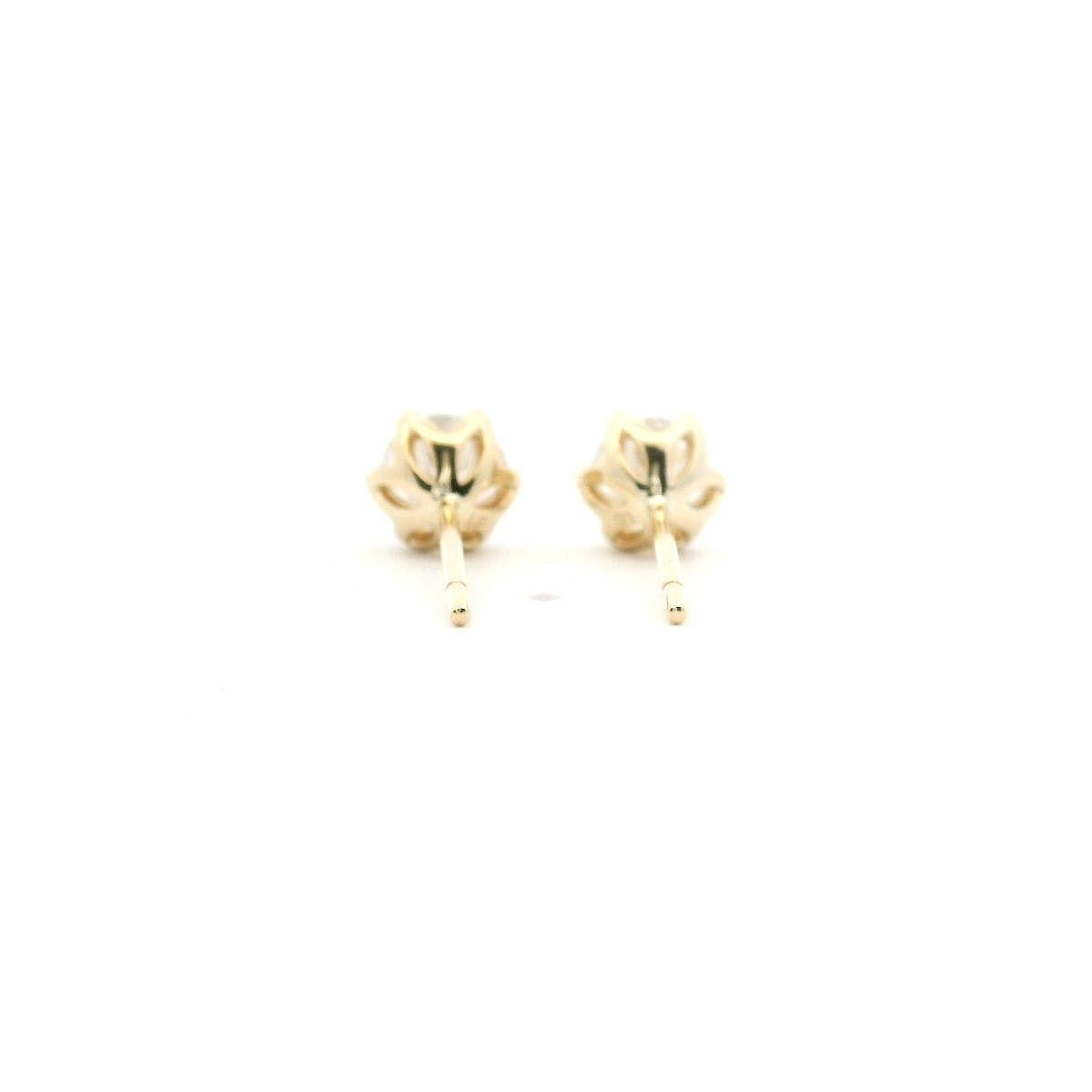 9ct Yellow Gold Lab Grown 1.50ct Diamond Stud Earrings