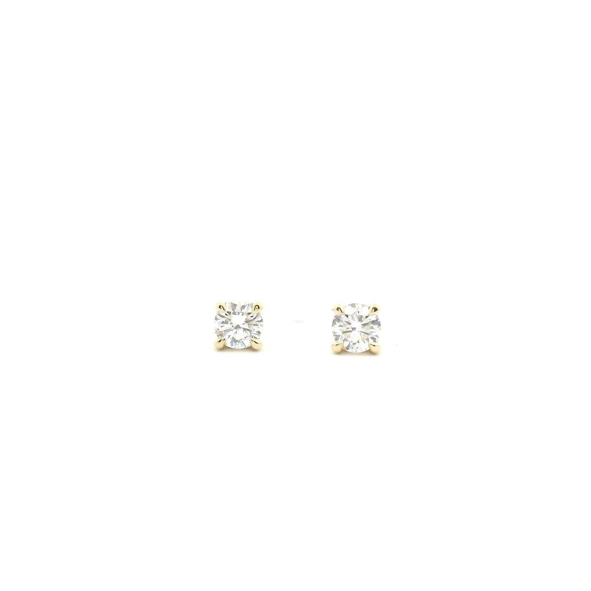 9ct Yellow Gold Lab Grown 0.30ct Diamond Stud Earrings