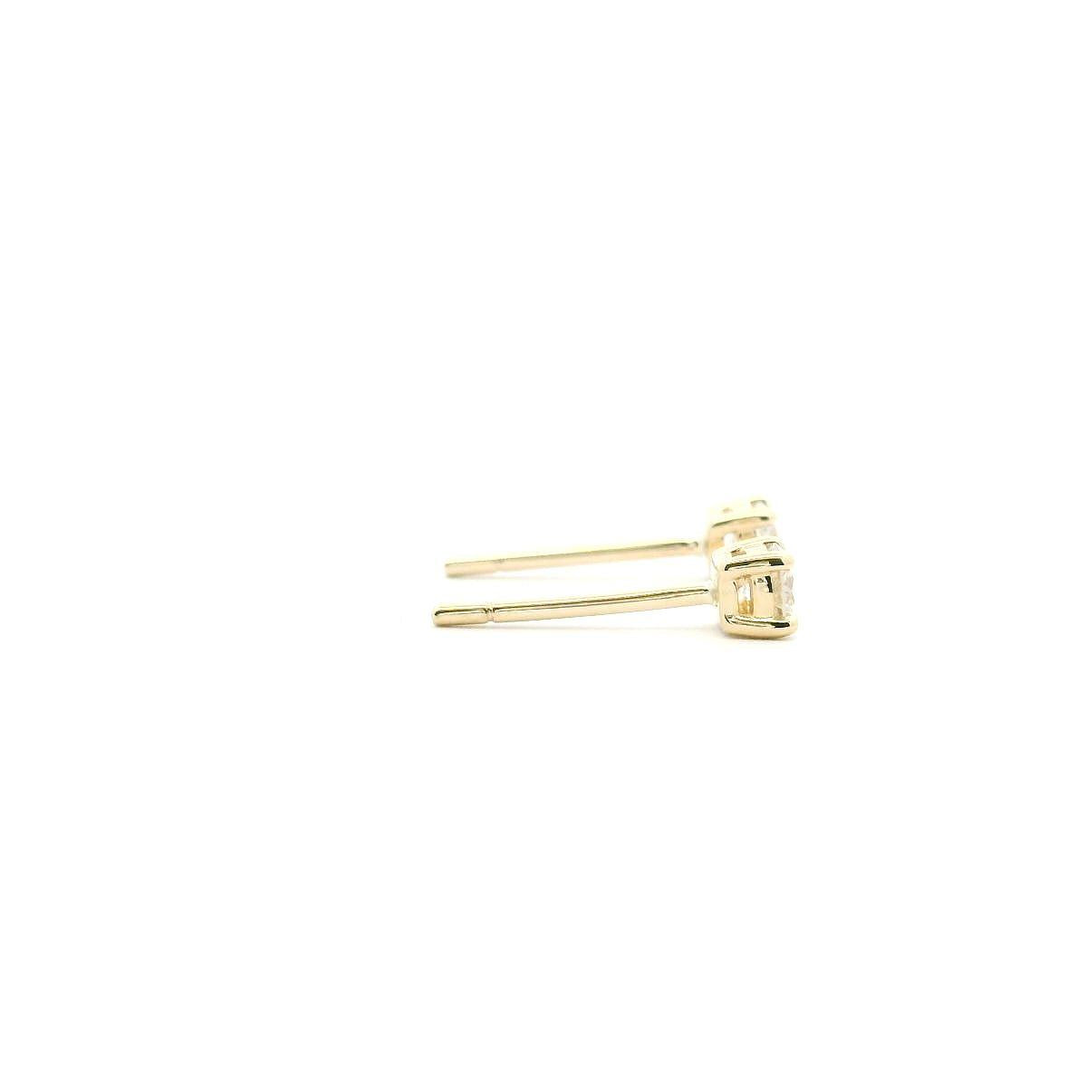 9ct Yellow Gold Lab Grown 0.30ct Diamond Stud Earrings