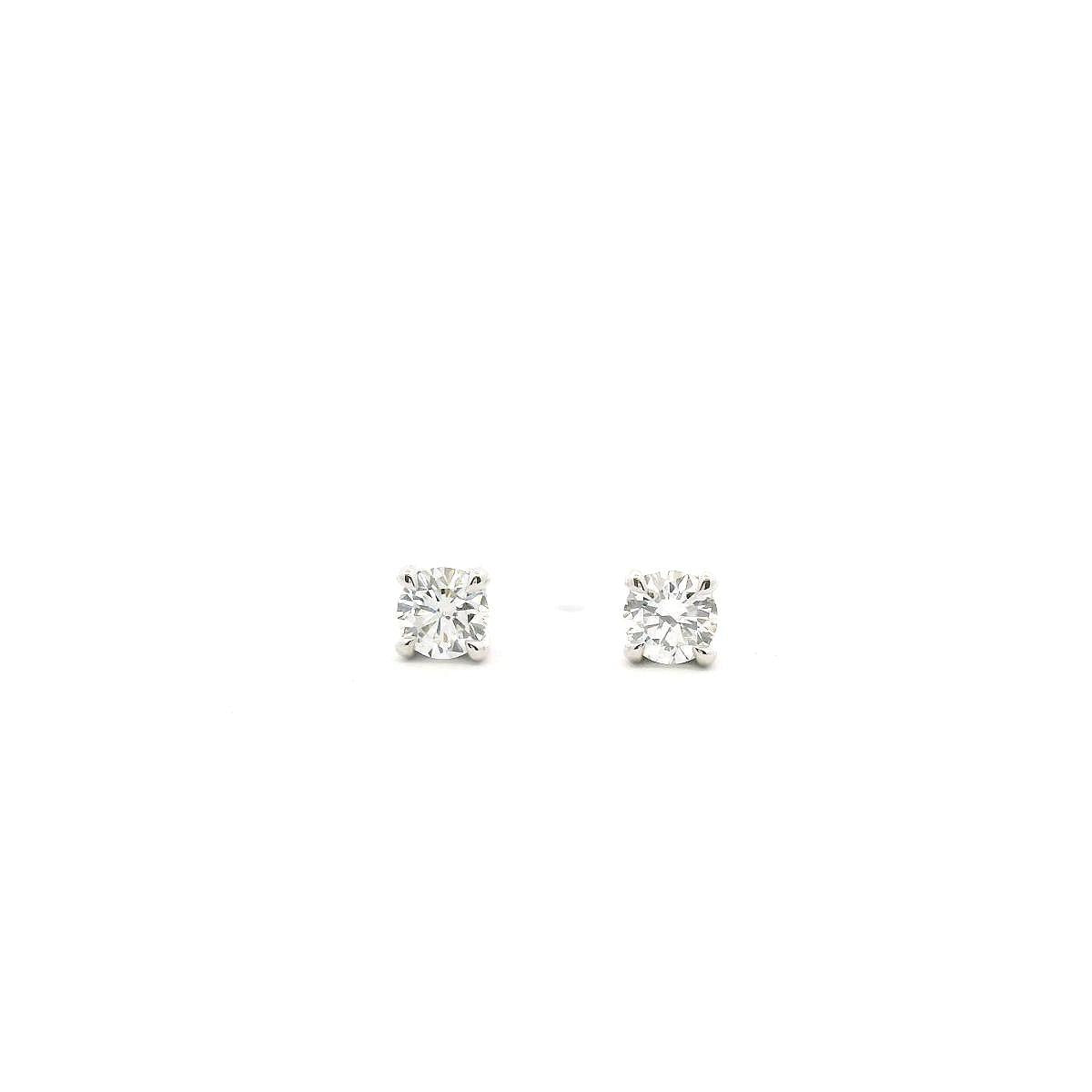 9ct White Gold Lab Grown 0.30ct Diamond Stud Earrings Total Diamond Weight: 0.30ct