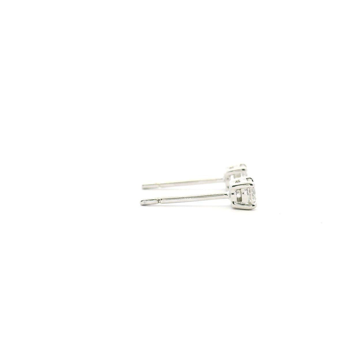 9ct White Gold Lab Grown 0.30ct Diamond Stud Earrings Total Diamond Weight: 0.30ct