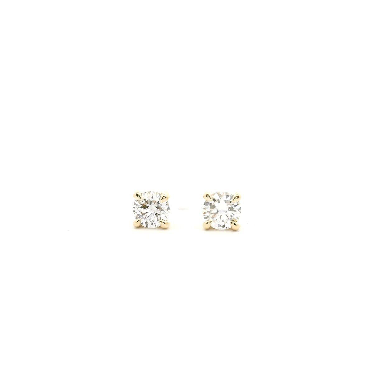 9ct Yellow Gold Lab Grown 0.50ct Diamond Stud Earrings Total Diamond Weight: 0.50ct