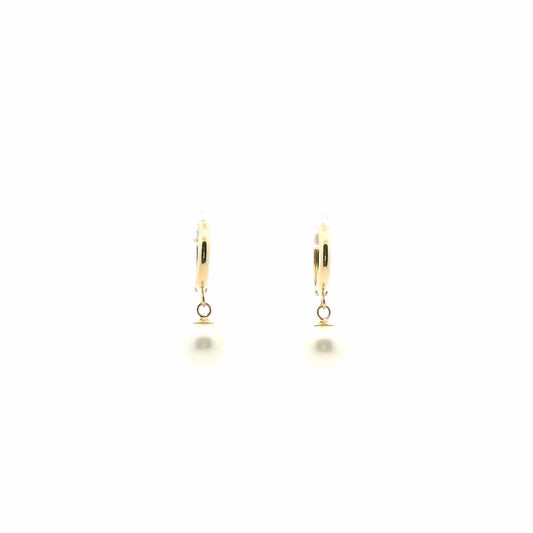 Pearl 9ct Yellow Gold Drop Earrings