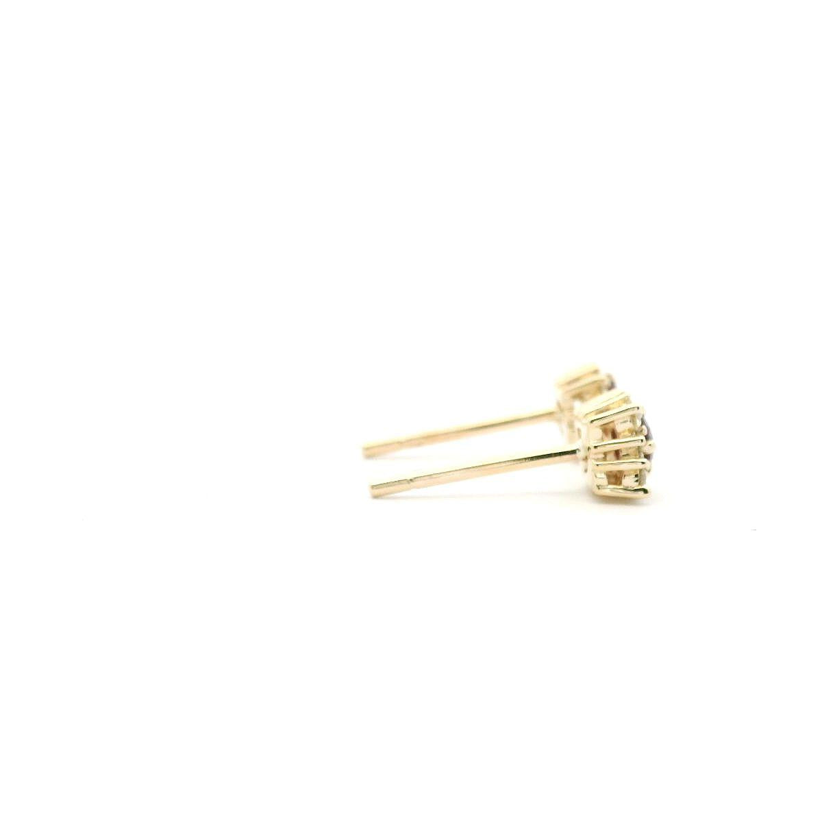 Ruby & Diamond 9ct Yellow Gold Stud Earrings