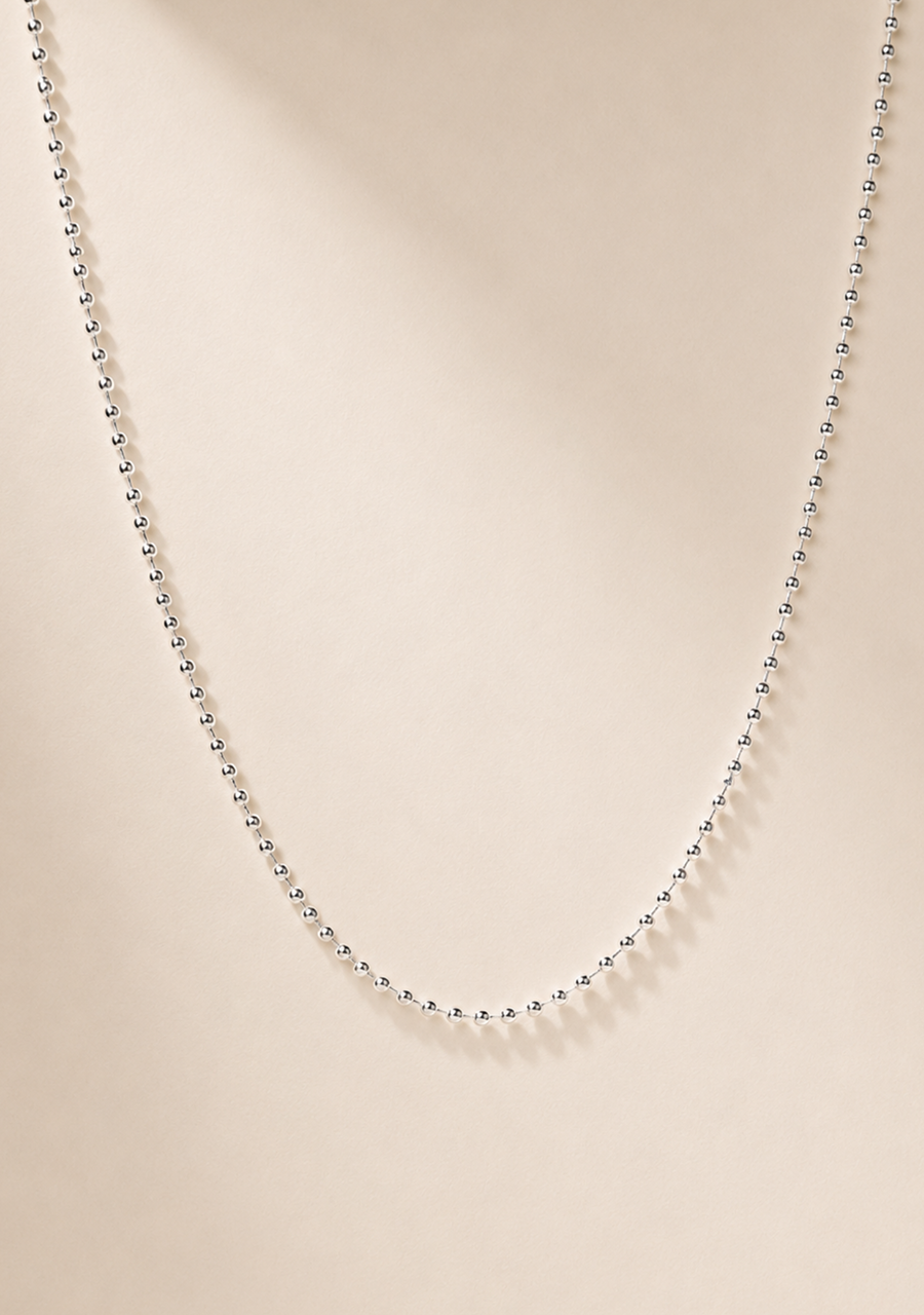 Sterling Silver 2.5mm Poppet Ball Chain