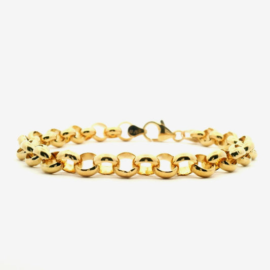 9ct Yellow Gold Belcher Chain Bracelet