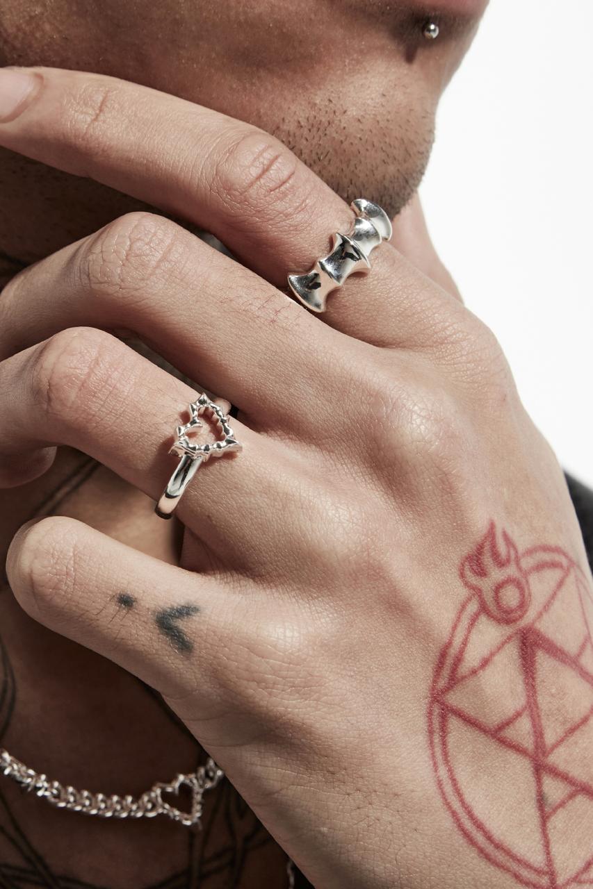 Stolen Girlfriends Club Sterling Silver Jagged Band Ring