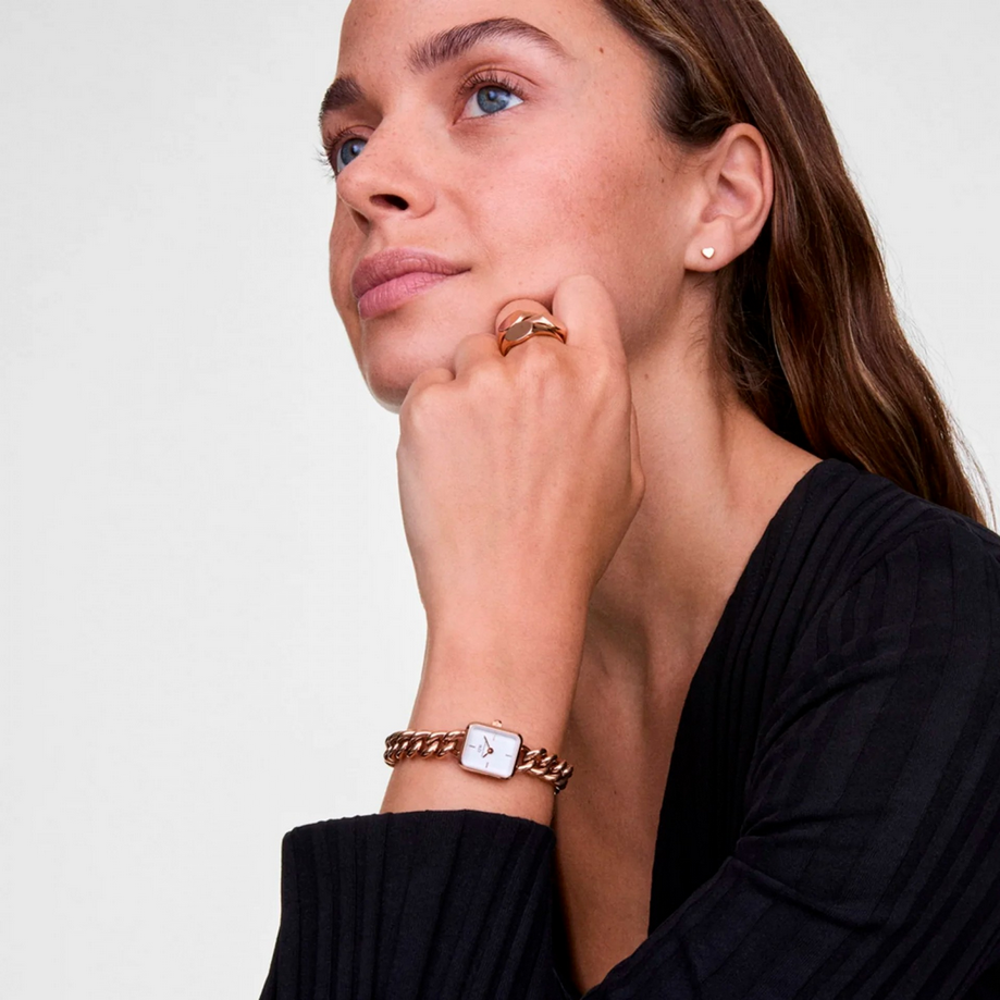 Daniel Wellington Rose Gold Plated Jolie Chain Watch Watch
