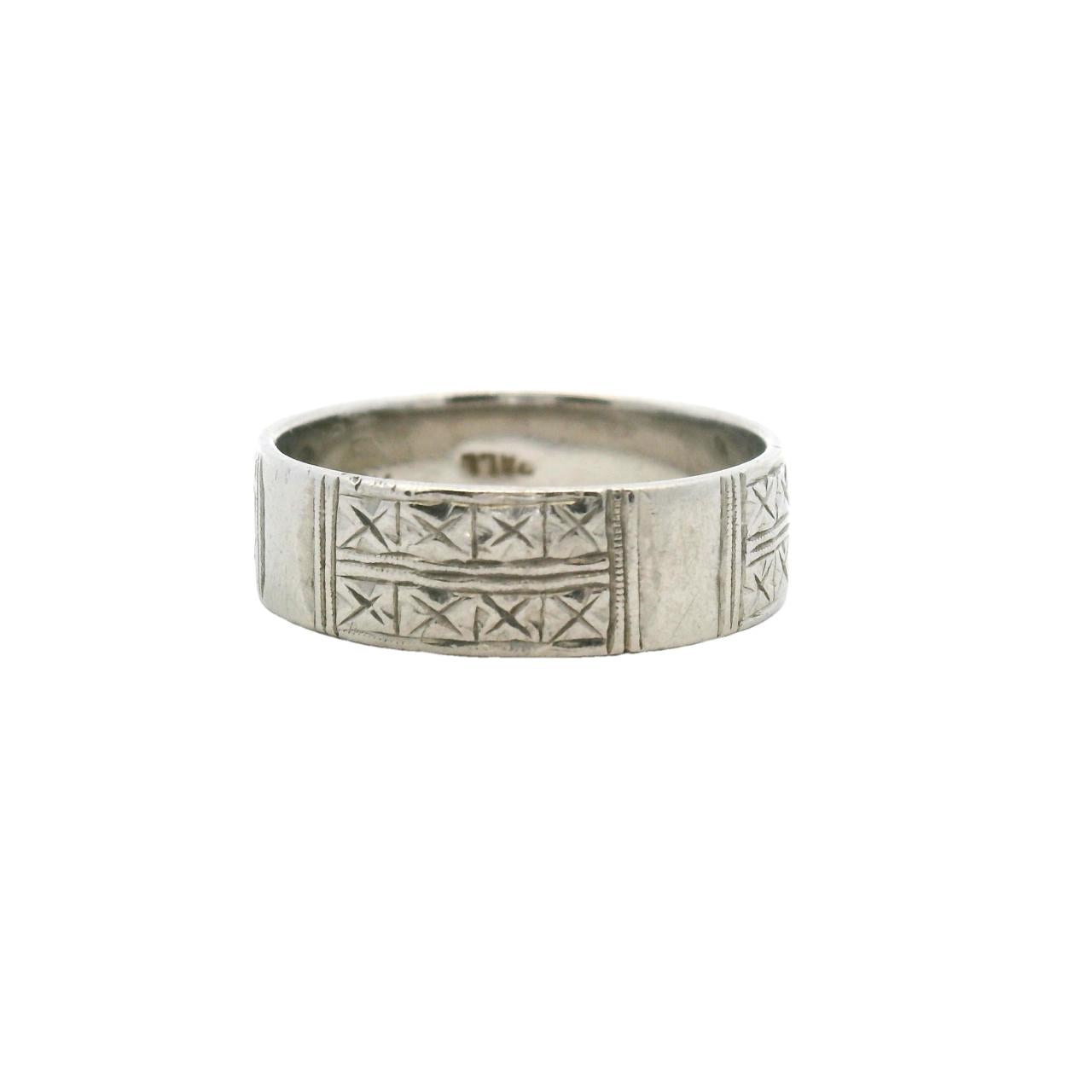 Estate Palladium Engraved 5.8mm Band Ring