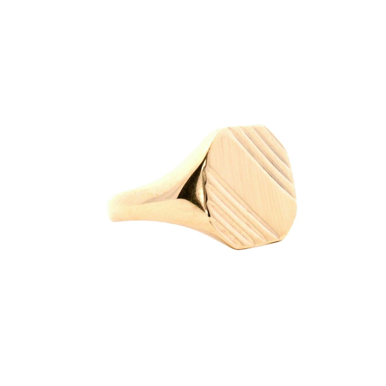 Estate 9ct Rose Gold Rectangle Signet Ring