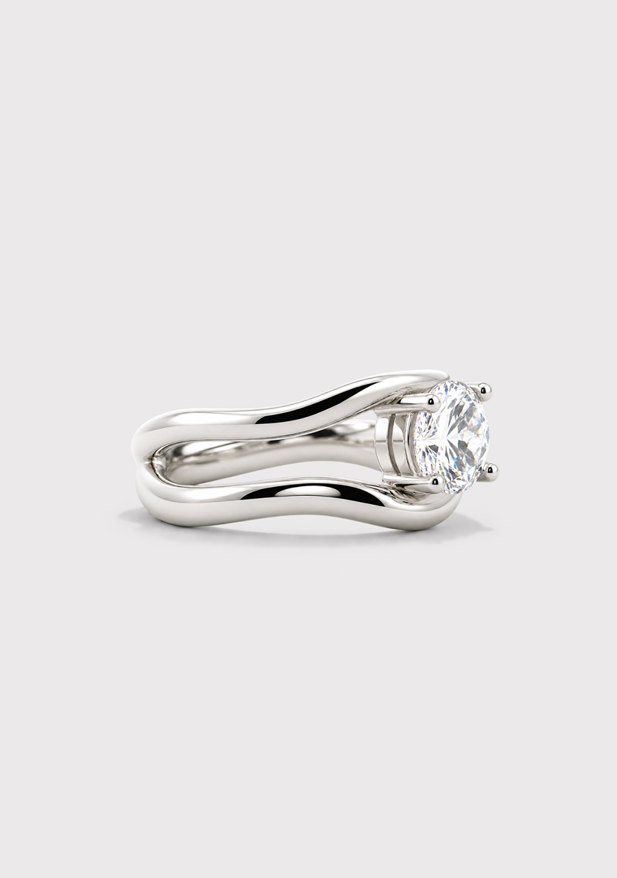 9ct White Gold Lab Grown Diamond Ring