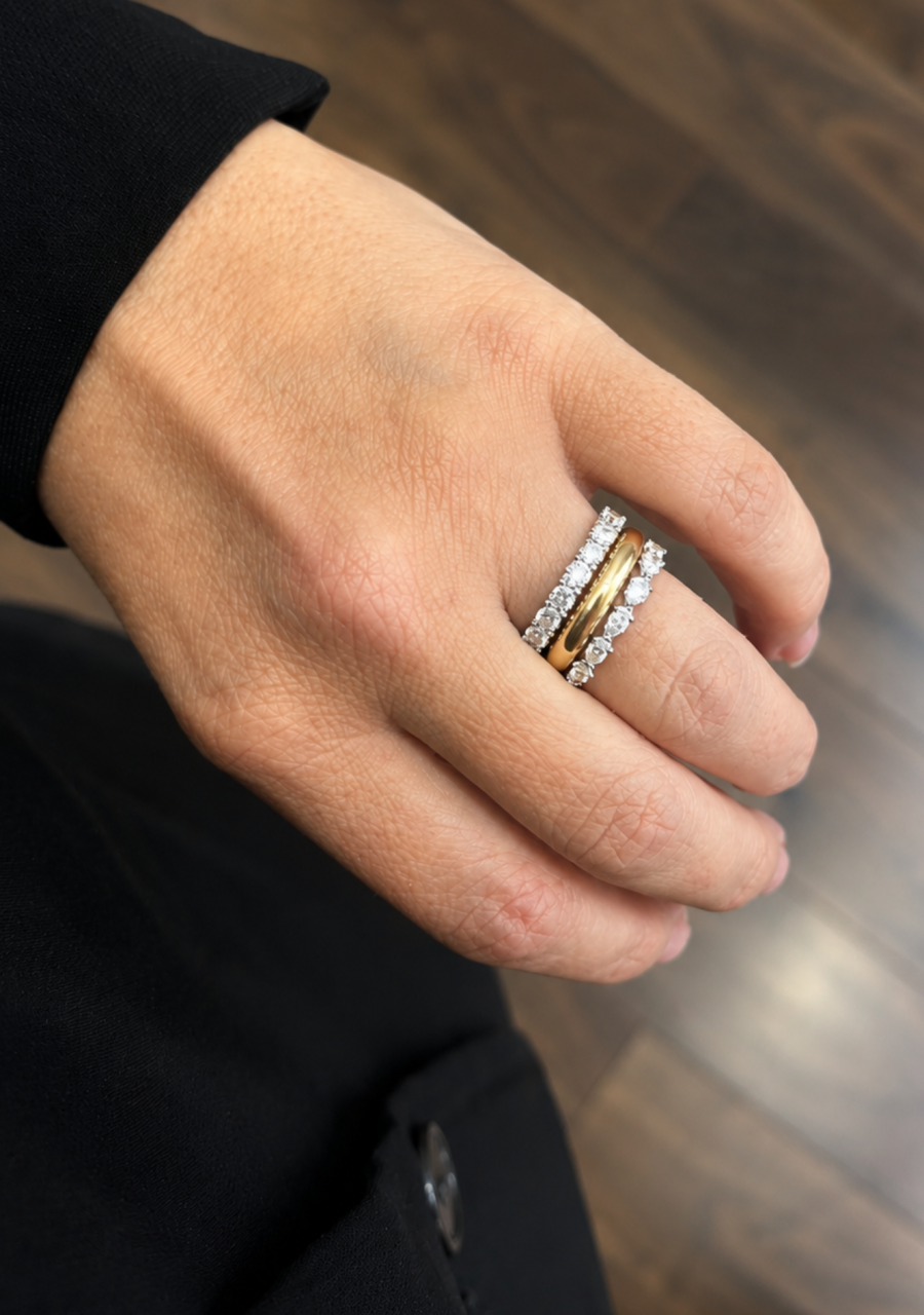 9ct Yellow Gold 4mm Dome Ring