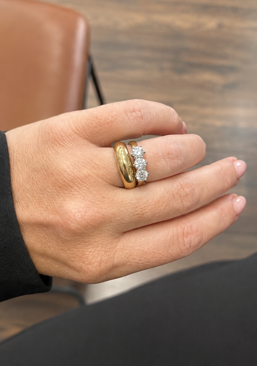9ct Yellow Gold 6mm Dome Ring Ring