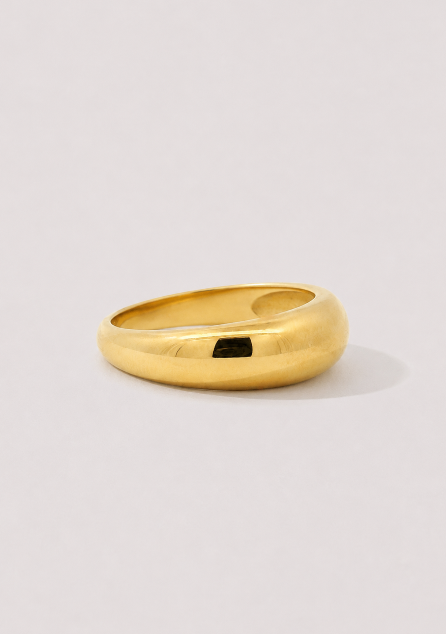 9ct Yellow Gold 6mm Dome Ring Ring