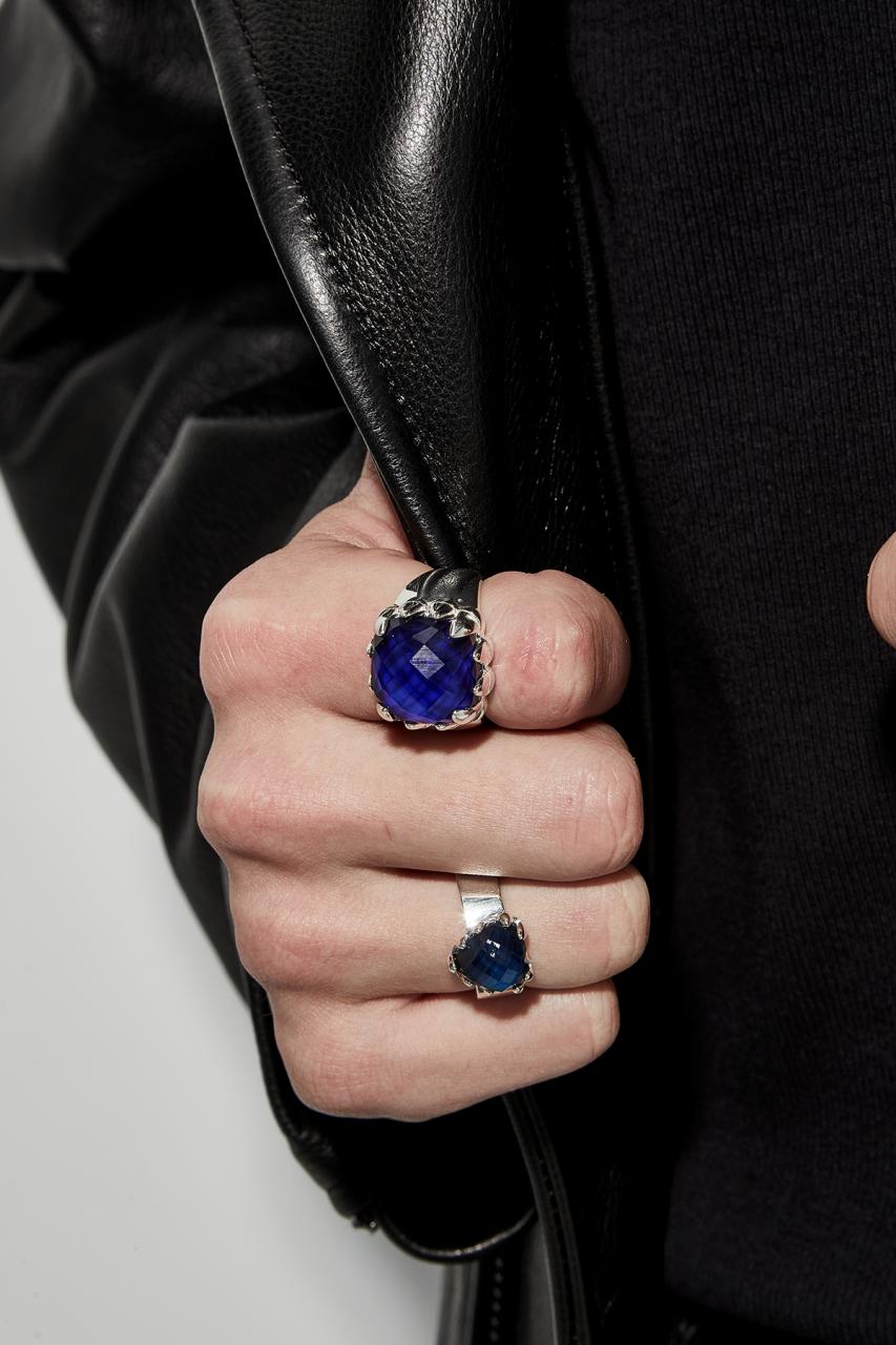 Stolen Girlfriends Club Sterling Silver Mood Crystal Love Claw Ring