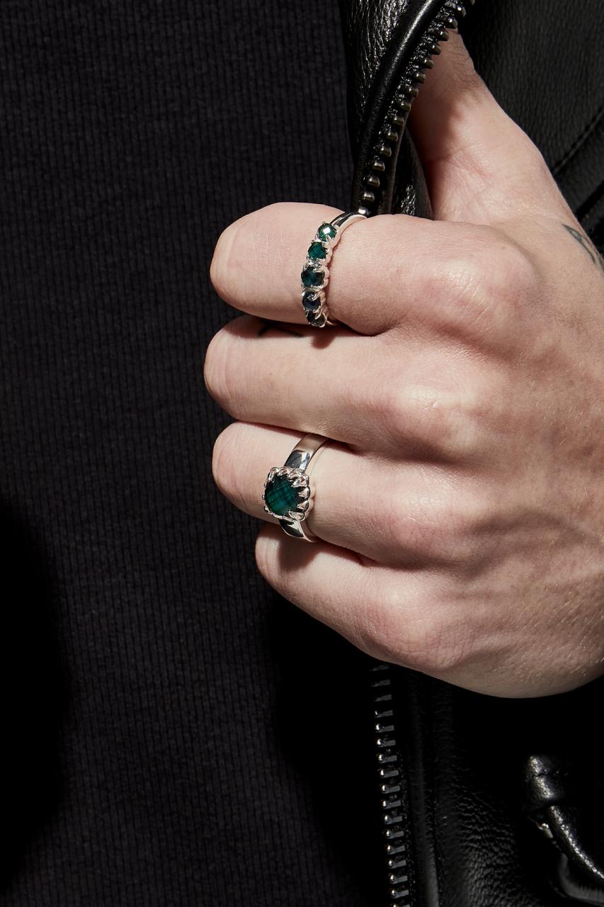 Stolen Girlfriends Club Sterling Silver Mood Crystal Baby Claw Ring