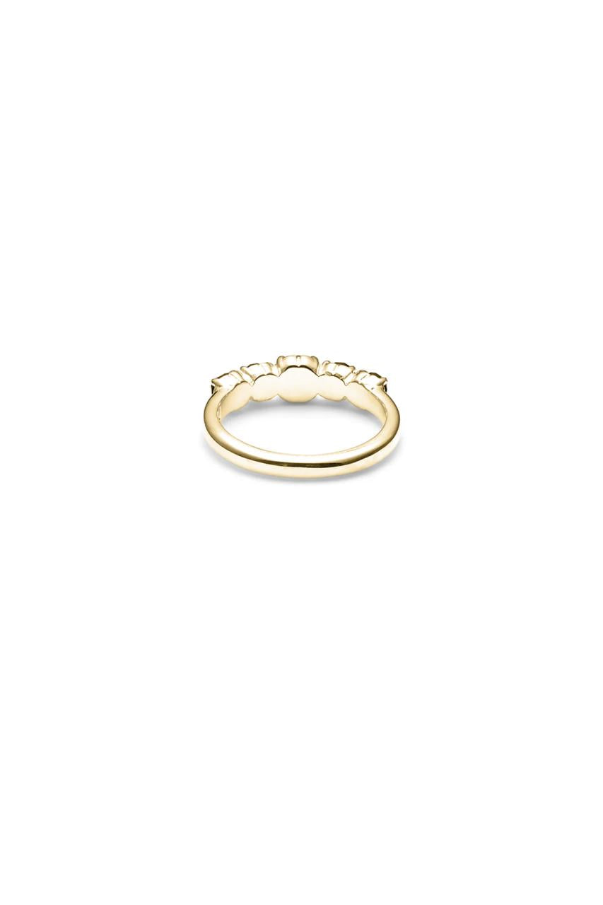 Stolen Girlfriends Club 18ct Gold Plated Mood Crystal Halo Cluster Ring