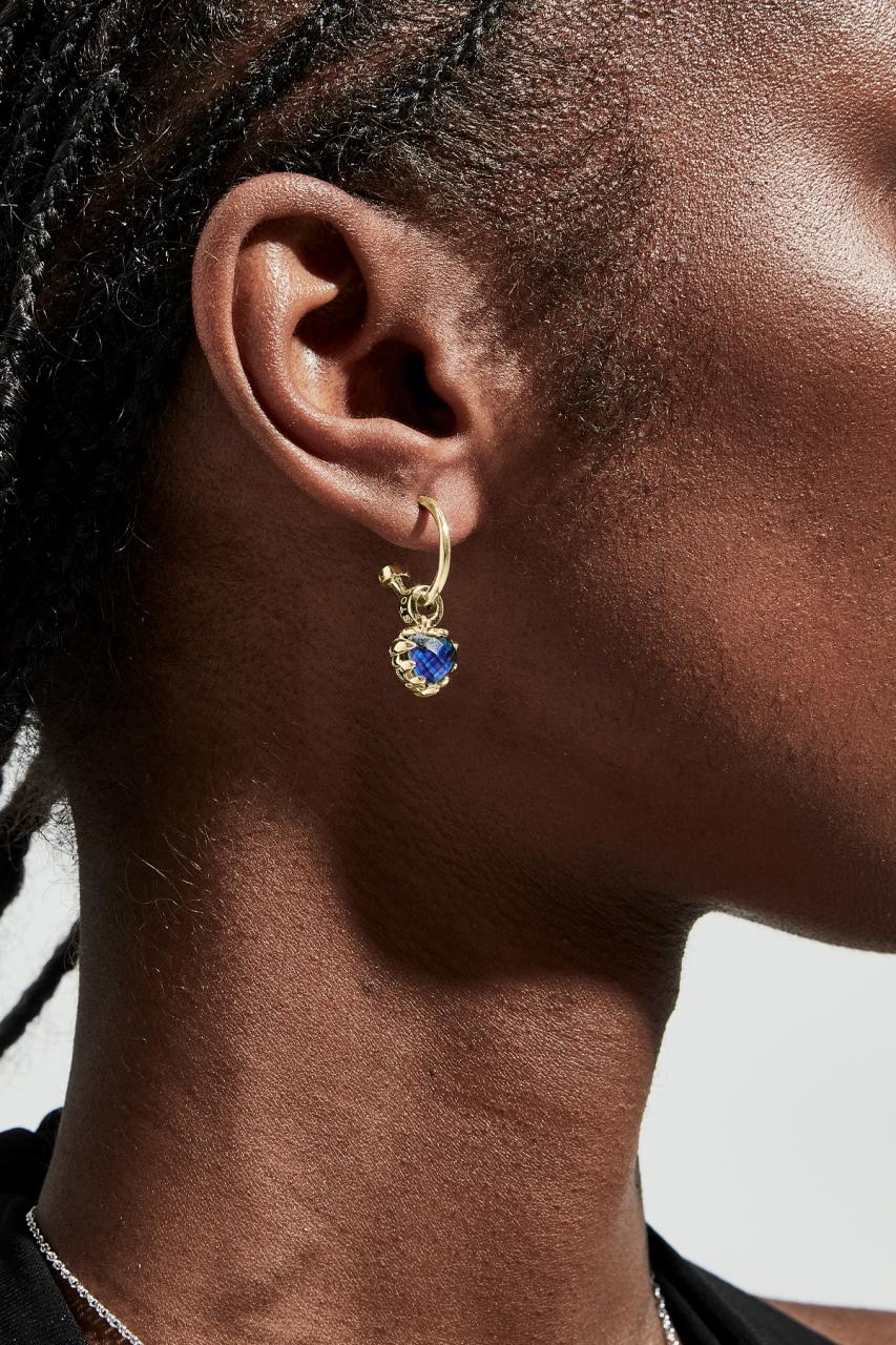 Stolen Girlfriends Club 18ct Gold Plated Mood Crystal Love Anchor Earrings