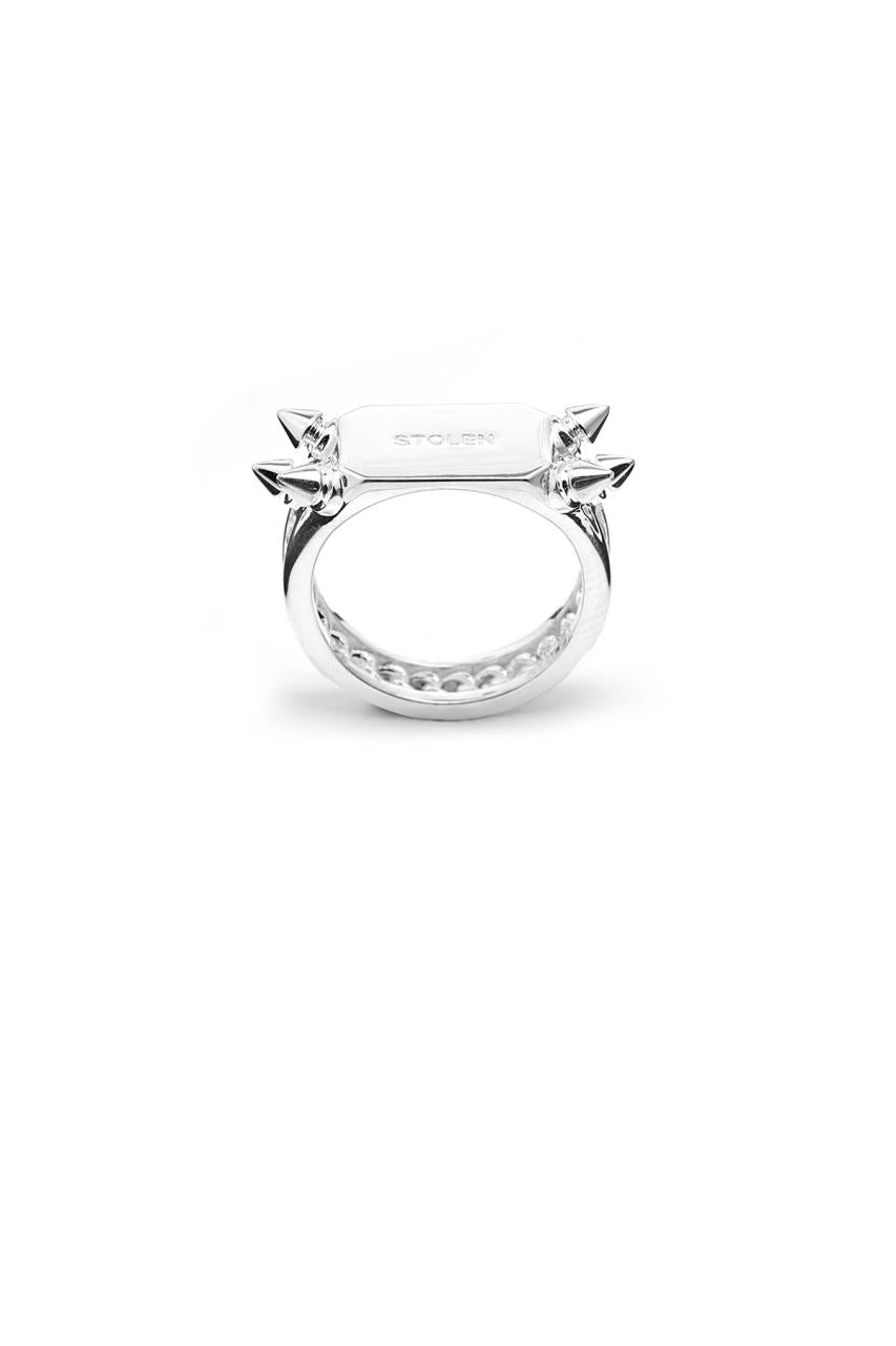 Stolen Girlfriends Club Sterling Silver Precious Punk Block Ring